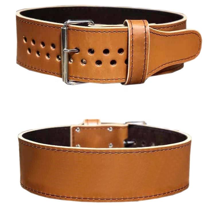 100% Genuine Leather Powerlifting Belt for Gym & Strength Training