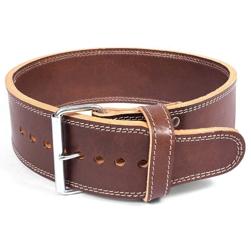 100% Genuine Leather Powerlifting Belt for Gym & Strength Training