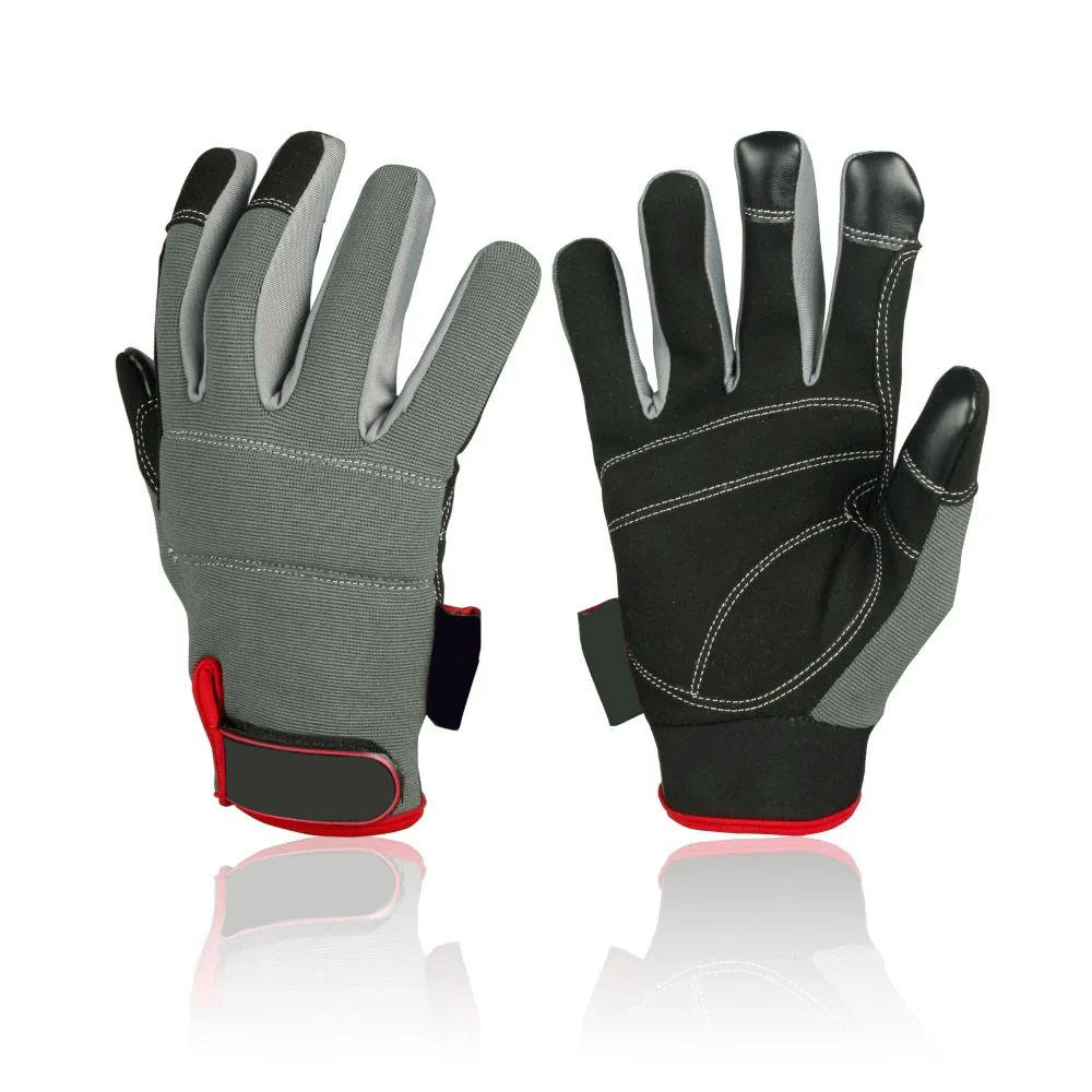 Custom Synthetic Leather Mechanic Gloves for Tool Handling
