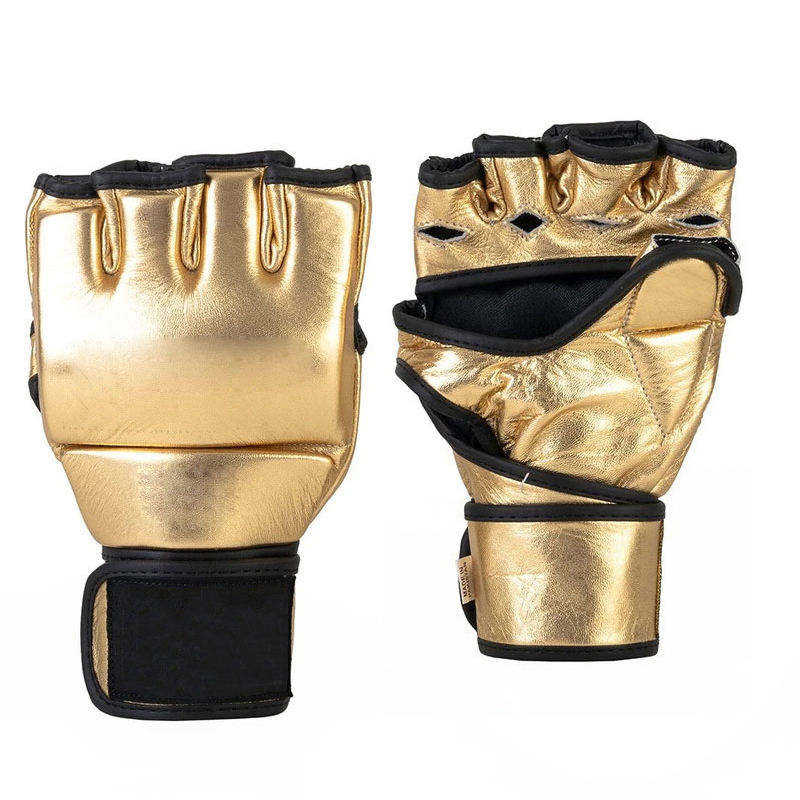 MMA Training Gloves | Professional Half Finger Leather Boxing Gloves - Image 7
