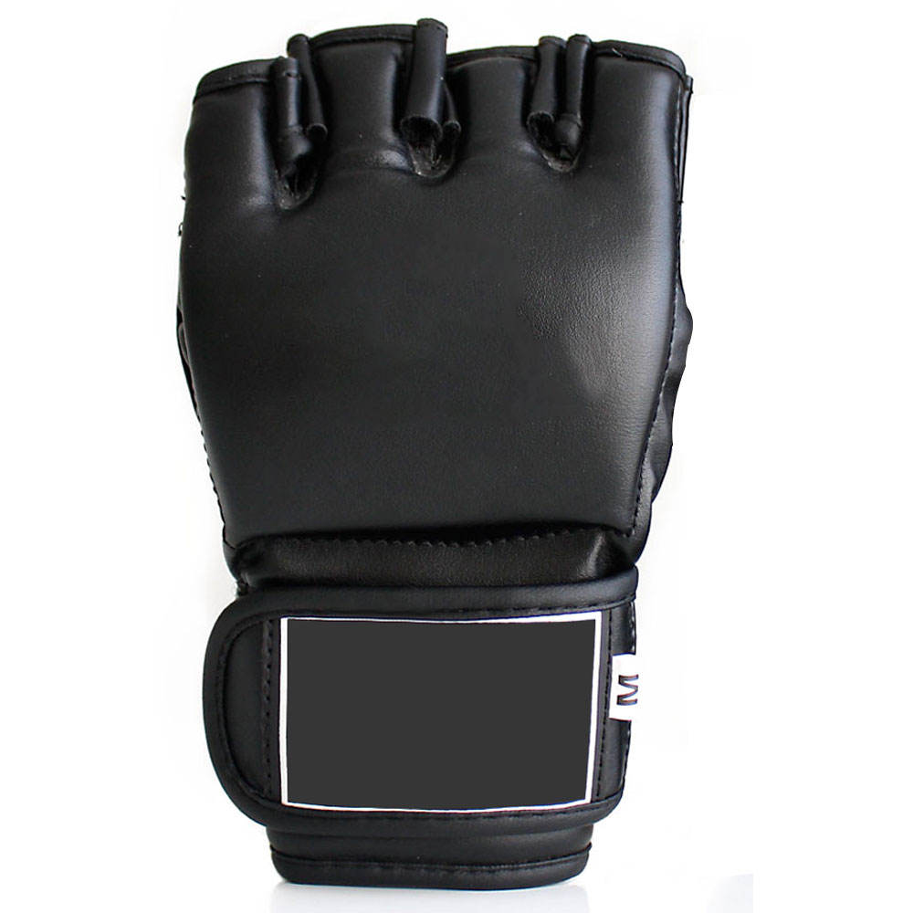 MMA Training Gloves | Professional Half Finger Leather Boxing Gloves - Image 4