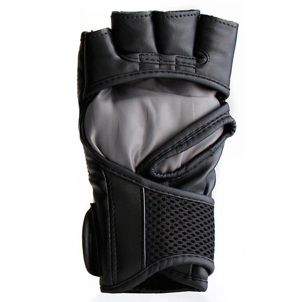 MMA Training Gloves | Professional Half Finger Leather Boxing Gloves - Image 3