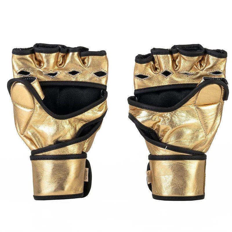 MMA Training Gloves | Professional Half Finger Leather Boxing Gloves - Image 4