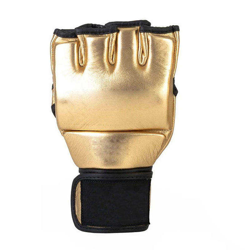 MMA Training Gloves | Professional Half Finger Leather Boxing Gloves - Image 3