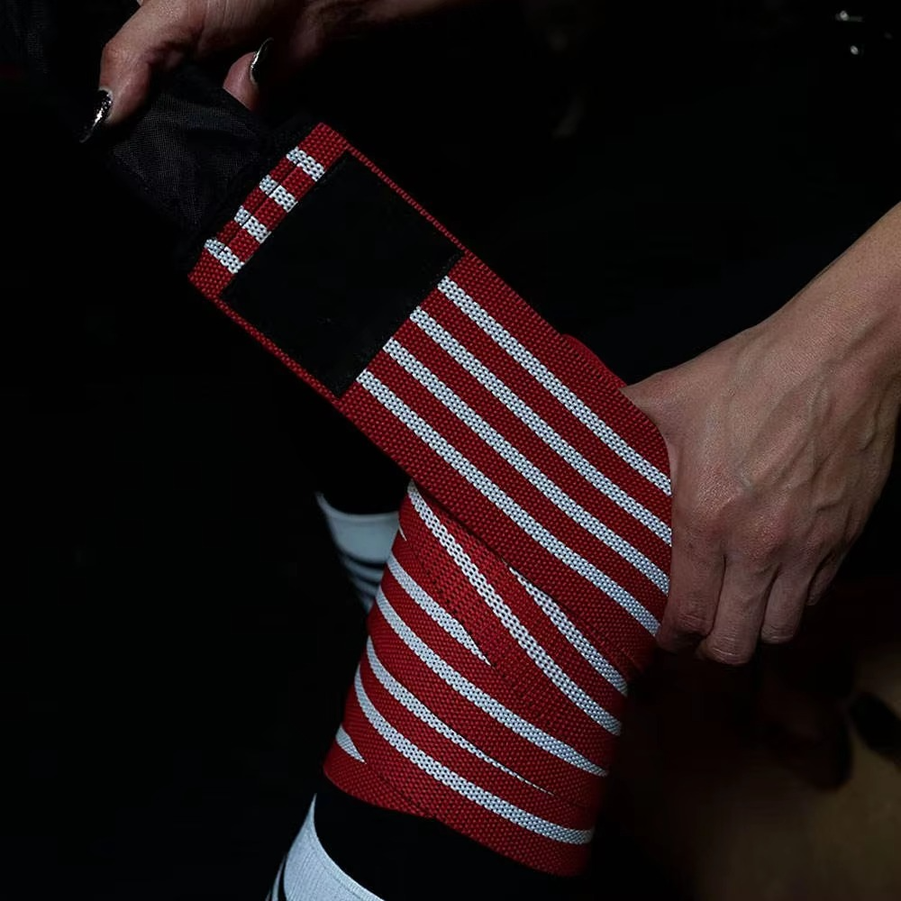 Weight Lifting Knee Wraps USA | Adjustable Compression Knee Support for Gym Training - Image 4